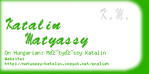 katalin matyassy business card